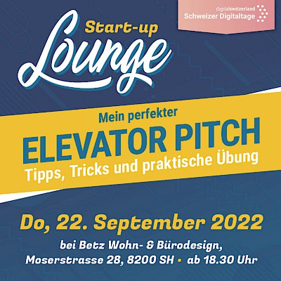 START-UP-LOUNGE: Pitch-Night - StartHub Schaffhausen